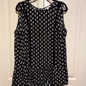 Floral Black DR2 Sleeveless Top